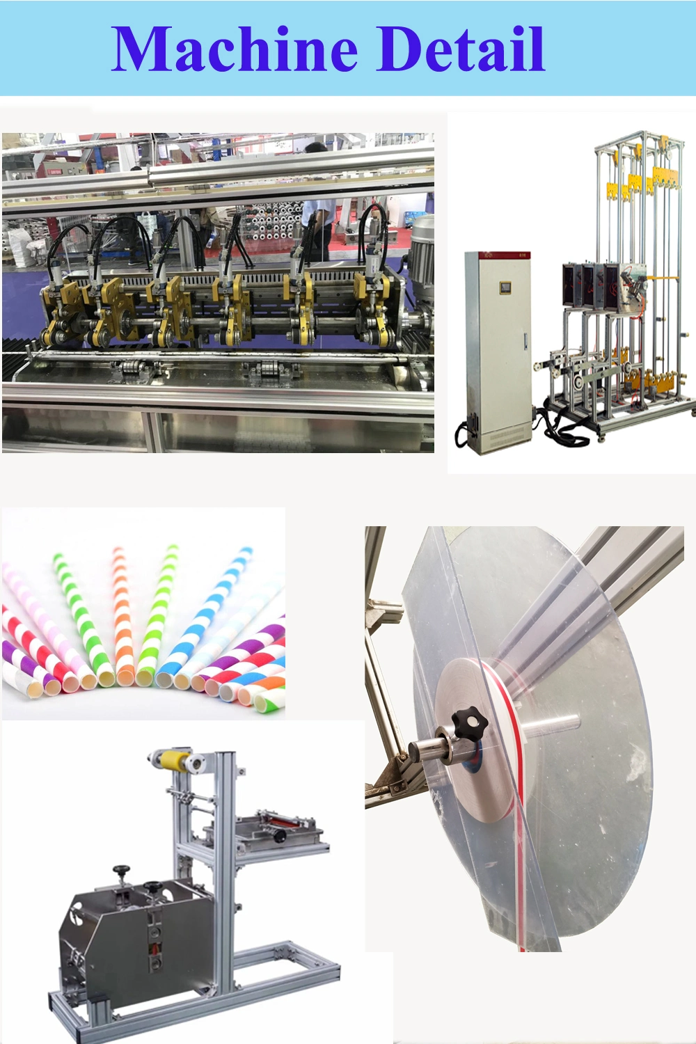 Carta biodegradabile ambientale completamente automatica Straw Making Machine di acciaio inossidabile con il coltello 6