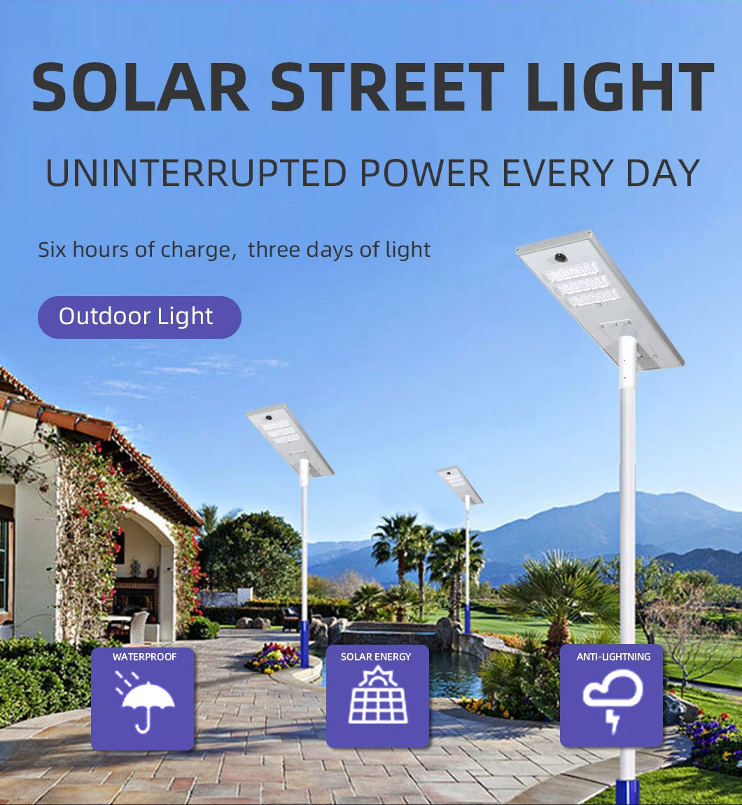 Iluminazione pubblica solare separata di watt LED di progettazione 400 di alta luminosità