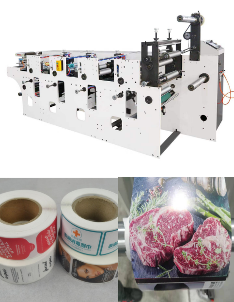 La stampatrice ad alta velocità UV di Flexo 210mm per Rolls di carta 1/6 4 di colori ha sfalsato il riso non tessuto 0 della stampante della carta kraft di flexo