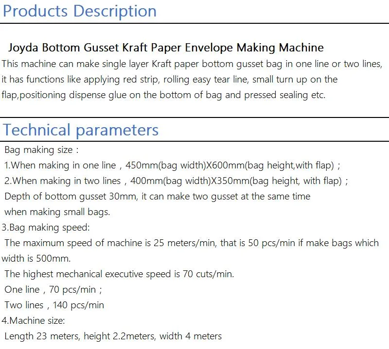 Professional Double Line Honeycomb Envelope Kraft Bag Paper Corrugated Double Layers Bag Making Machine