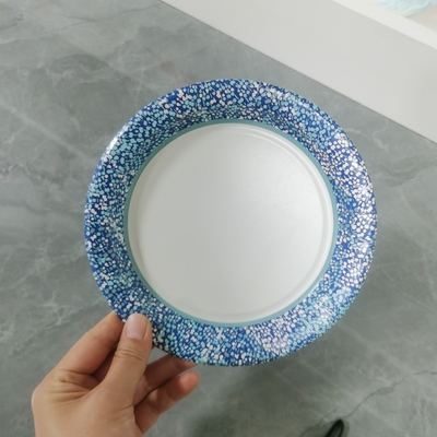 Materiale differente del piatto fondo di carta variopinto differente di forma della macchina del piatto di carta con il film ricoprendo il pe di pla