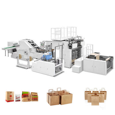 Velocità di produzione 30-80 sacchi al minuto Macchina per la produzione di sacchi di carta con stampante flessografica CMYK ideale per esigenze di stampa personalizzate