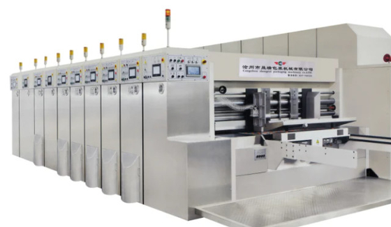 Scatola di carta di Flexography di trasferimento di vuoto di 5 colori che stampa macchina scanalatrice