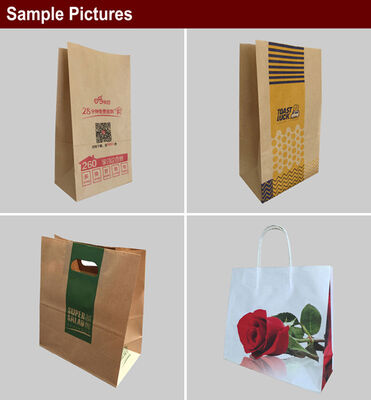 Velocità 60pcsmin attrezzature per la produzione di sacchetti di carta Kraft compresa la larghezza del rotolo di carta 8601260mm progettato per la produzione di sacchetti durevoli