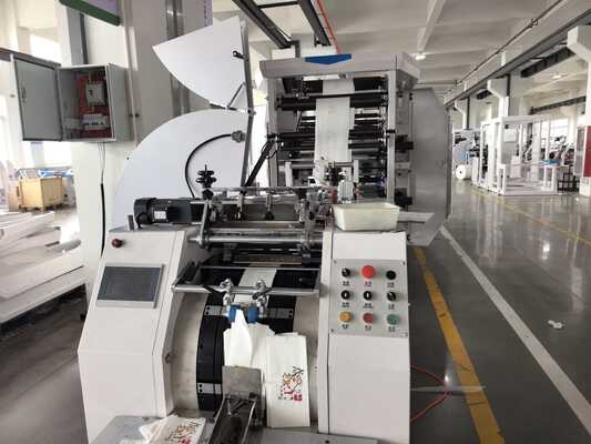 Macchina per la produzione di sacchetti di carta con stampa flessografica CMYK 50Hz 60Hz Alimentazione Totale Potenza 15 KW Adatta per imballaggi su larga scala