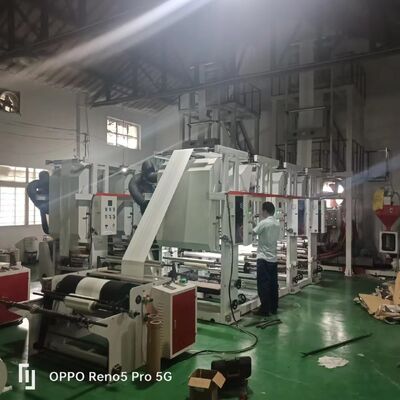 Diametro della vite 55 mm 2 o 65 mm 2 mm Film Extruder Machine Potenza totale 11-21kw Capacità di estrusione da 100 a 500 kg h per l'estrusione di pellicole di plastica