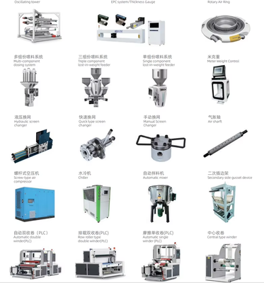 PLC con sistema di controllo touch screen Film Extruder Machine Agricoltura Applicazione Diametro della vite 55mm 2 o 65mm 2mm