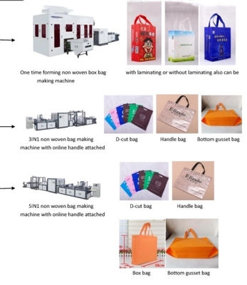 Borsa non tessuta completamente automatica della maniglia che fa la borsa del panno della macchina 380V che fa macchina