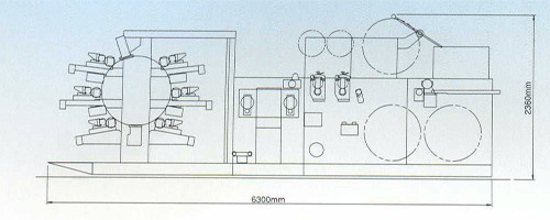 Un tipo economico stampatrice flessografica di 6 ci di colore per plastica, carta con pneumatico, ci Flexo m. Control di colore 380V 6
