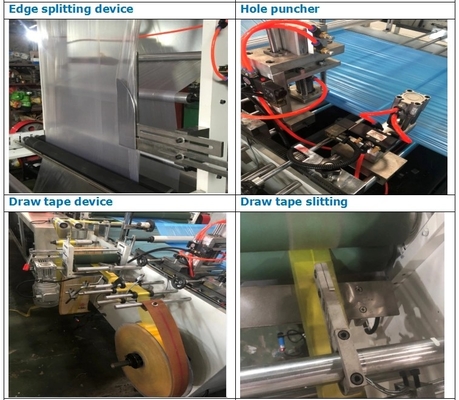Borsa ad alta velocità dell'HDPE del LDPE che fa macchina con la borsa di immondizia di plastica di Motor#Biodegradable dell'invertitore che fa macchina 380V 220V