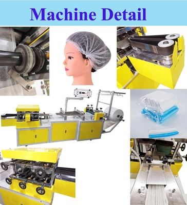 Abito chirurgico eliminabile antipolvere che rende a macchina 150-200 pc Min Bouffant Cap Making Machine