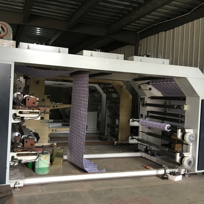 Sei stampatrici centrali economica di Flexo del tamburo di colore con un SERVO di TAGLIO TAGLIATO UV di 6 colori per l'etichetta automatica dell'autoadesivo