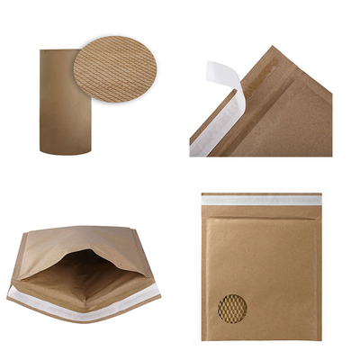Borsa amichevole della carta kraft di Eco che fa corriere riempito macchina Delivery Envelope Honeycomb
